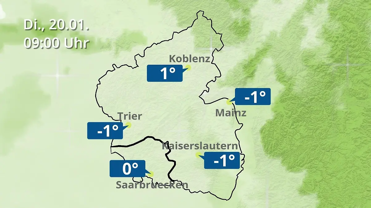Rheinland-Pfalz, Saarland: Wie wird das Wetter? Regen- und Wolkenfilm für Mainz, Koblenz und Trier