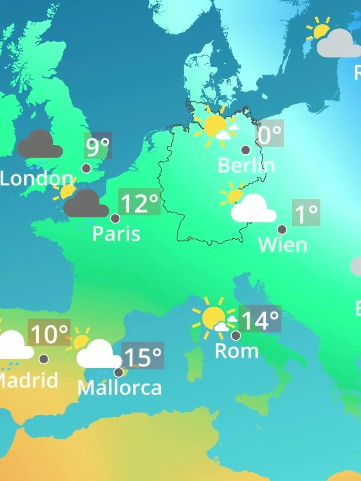 Bild zu: "Europa: Wie wird das Wetter?"