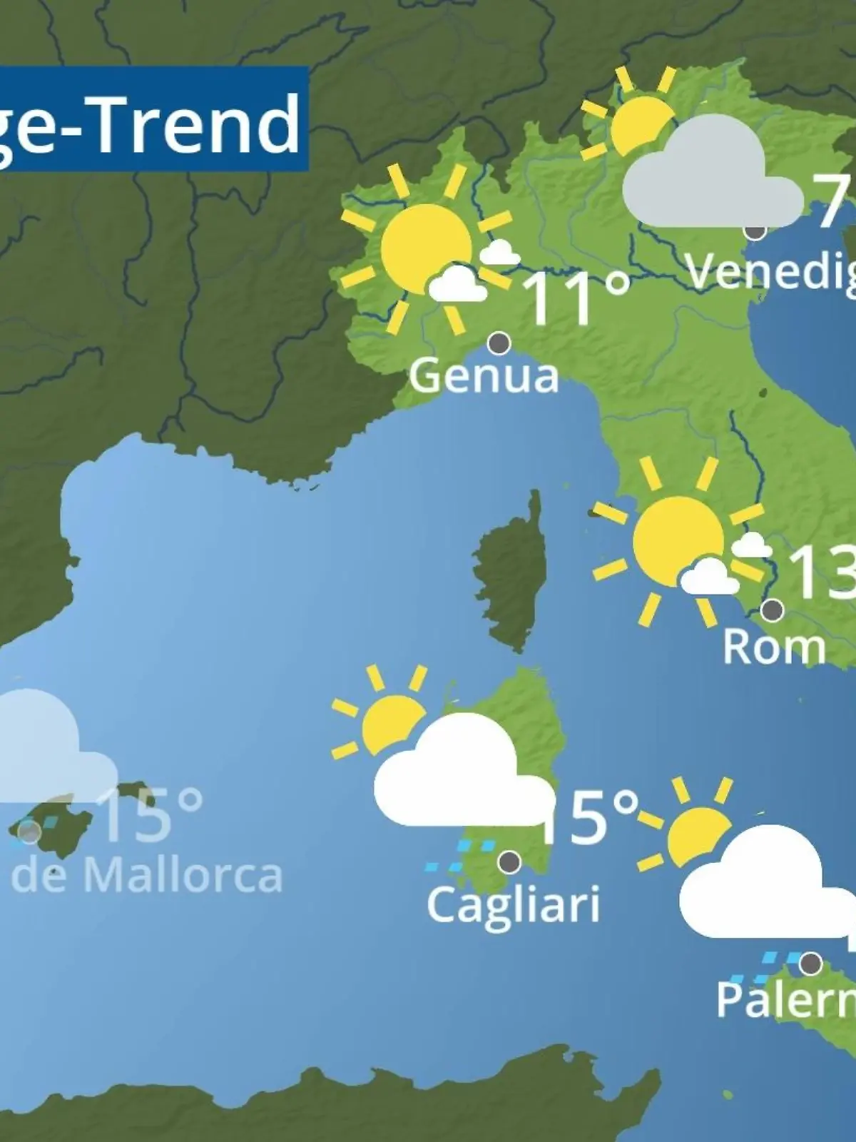 Bild zu: "Italien: Wie wird das Wetter?"