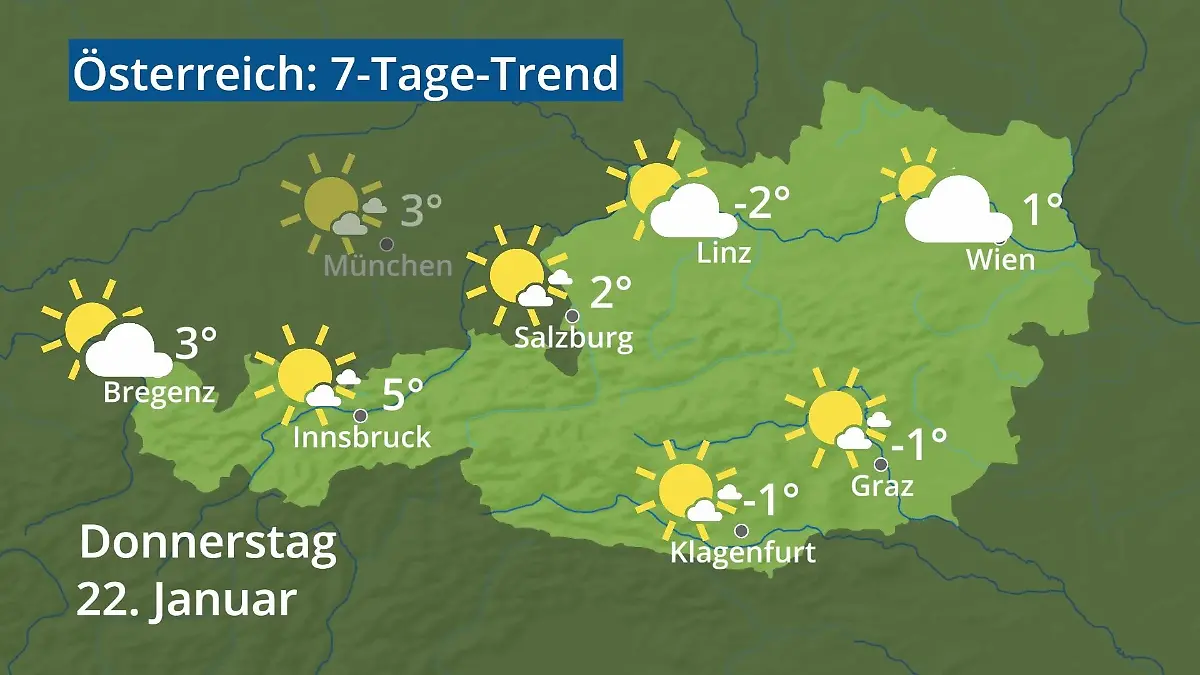 Österreich: Wie wird das Wetter? Video 7-Tage-Trend: Wien, Salzburg, Innsbruck
