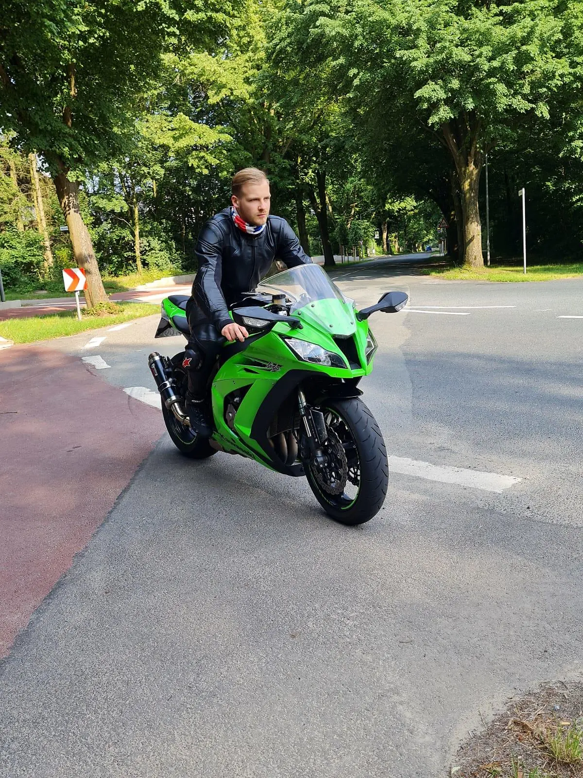 Der 21-jährige Mathias liebte sein grüne Kawasaki.