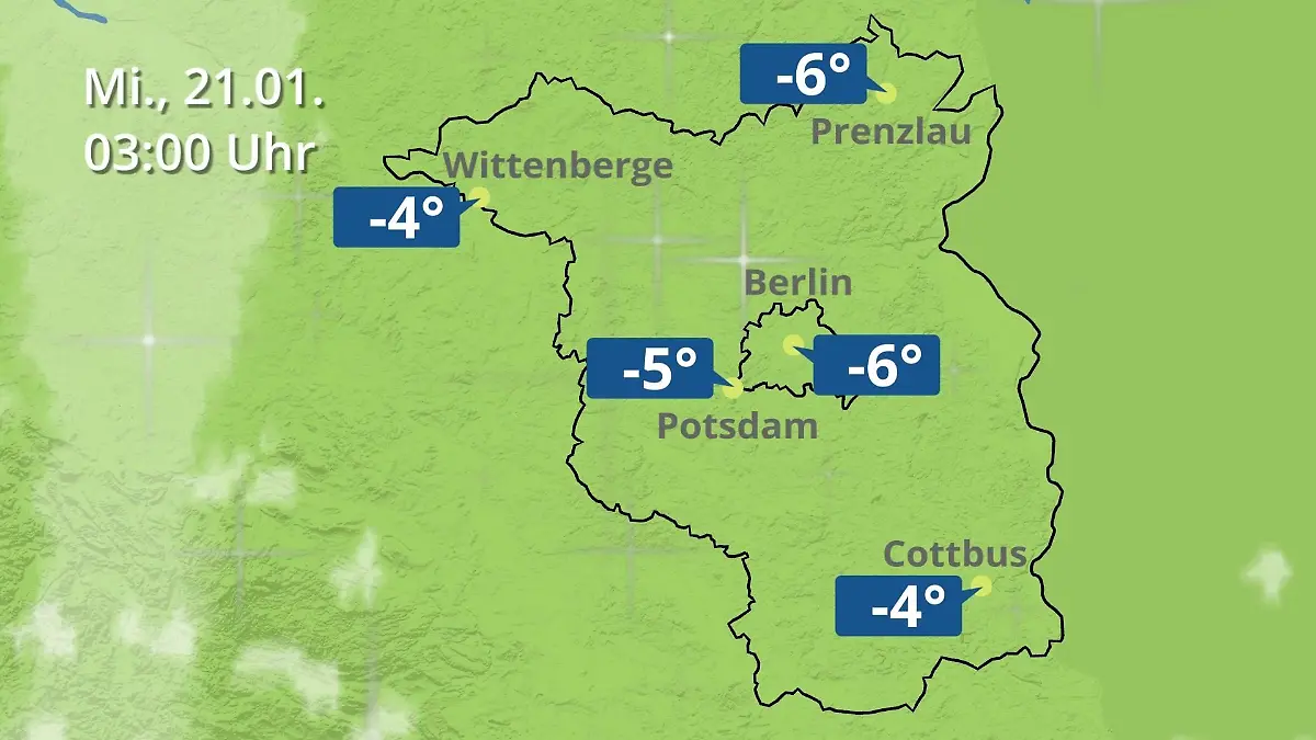 Berlin und Brandenburg: Wie wird das Wetter? Regen- und Wolkenfilm für Potsdam, Cottbus und Wittenberge