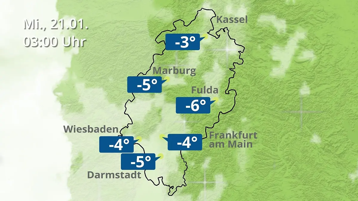 Hessen: Wie wird das Wetter? Regen- und Wolkenfilm für Frankfurt am Main und Wiesbaden