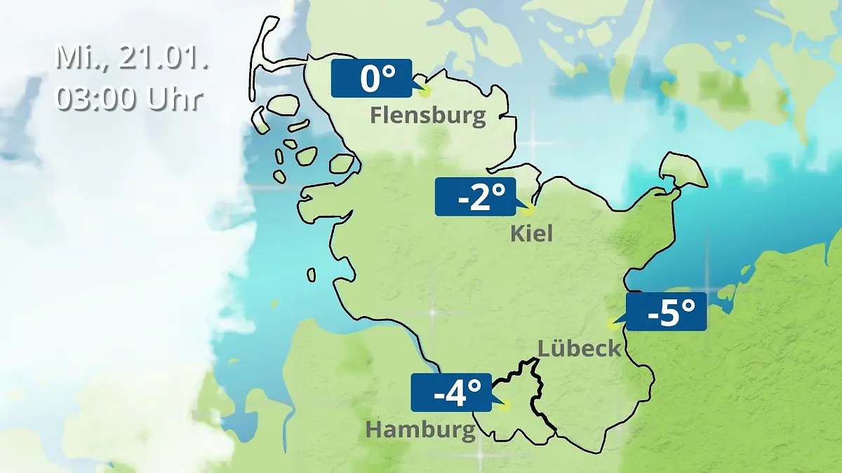 Hamburg, Schleswig-Holstein: Wie wird das Wetter? Regen- und Wolkenfilm für die Nordsee- und Ostseeküste