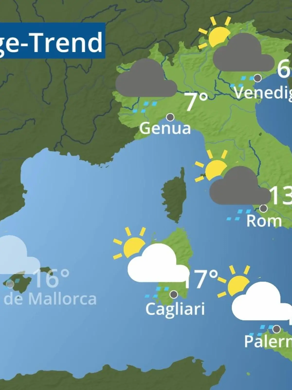 Bild zu: "Italien: Wie wird das Wetter?"