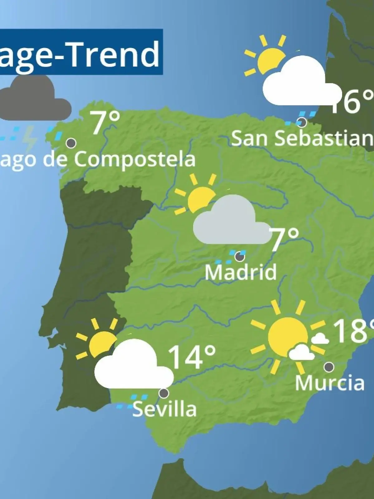 Bild zu: "Spanien: Wie wird das Wetter?"