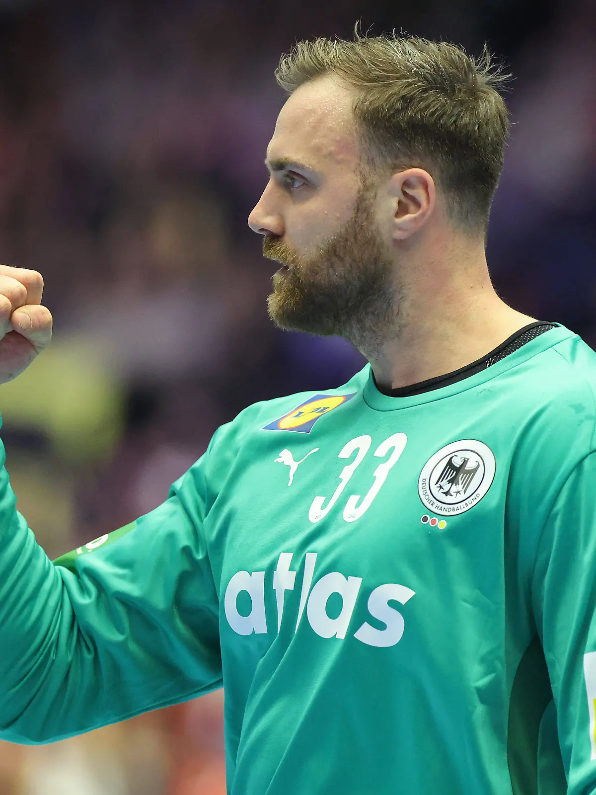 Rückhalt im Tor der deutschen Mannschaft bei der Handball-EM 2026: Andreas Wolff
