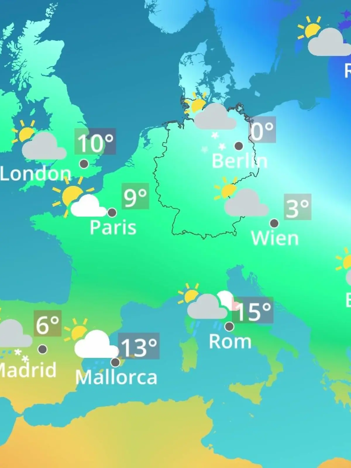 Bild zu: "Europa: Wie wird das Wetter?"