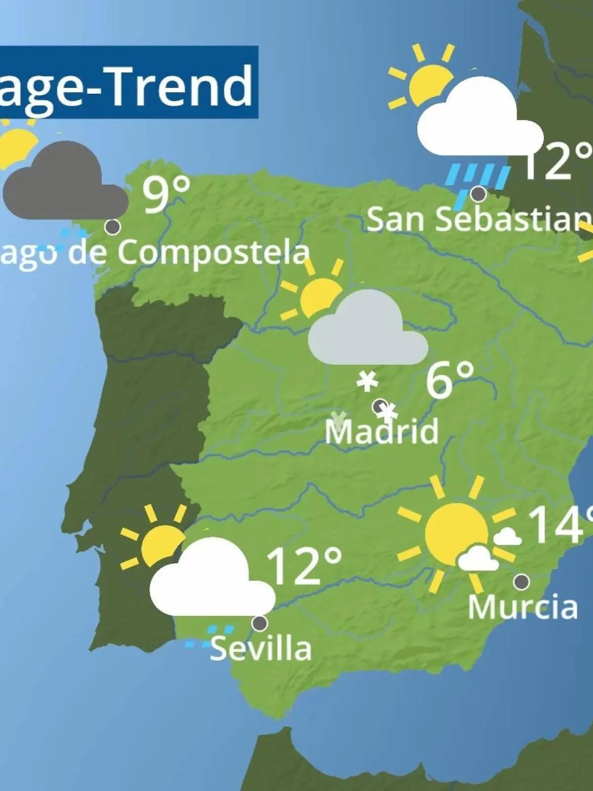 Bild zu: "Spanien: Wie wird das Wetter?"