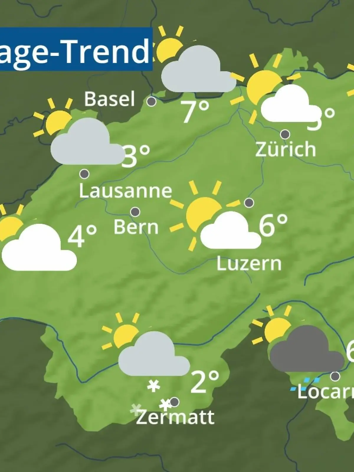 Bild zu: "Schweiz: Wie wird das Wetter?"
