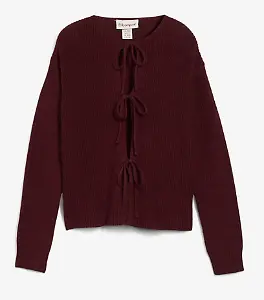 Strickjacke mit Schleifen-Detail