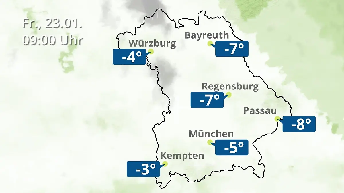 Bayern: Wie wird das Wetter? Regen- und Wolkenfilm für München, Regensburg und Würzburg