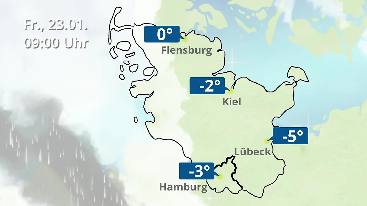 Hamburg, Schleswig-Holstein: Wie wird das Wetter? Regen- und Wolkenfilm für die Nordsee- und Ostseeküste