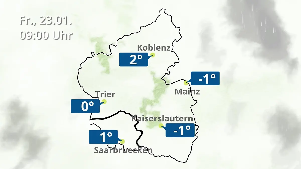 Rheinland-Pfalz, Saarland: Wie wird das Wetter? Regen- und Wolkenfilm für Mainz, Koblenz und Trier