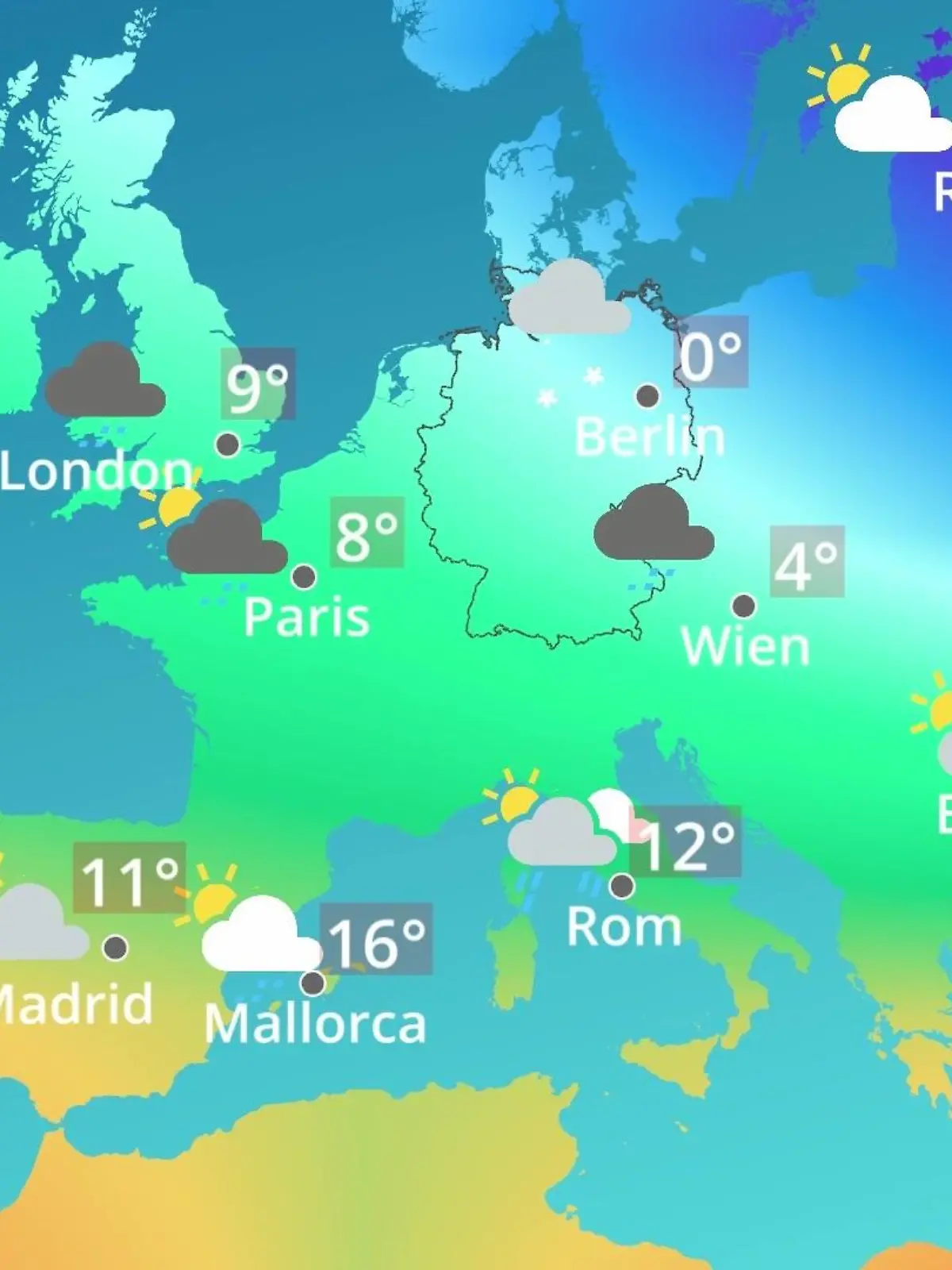 Bild zu: "Europa: Wie wird das Wetter?"