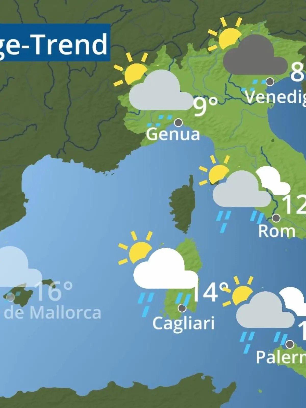 Bild zu: "Italien: Wie wird das Wetter?"