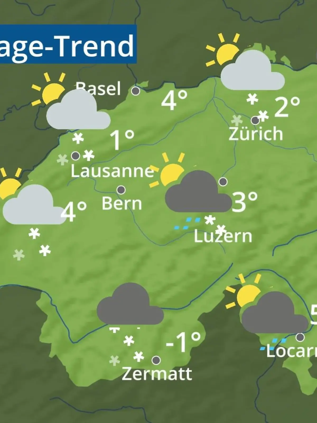 Bild zu: "Schweiz: Wie wird das Wetter?"