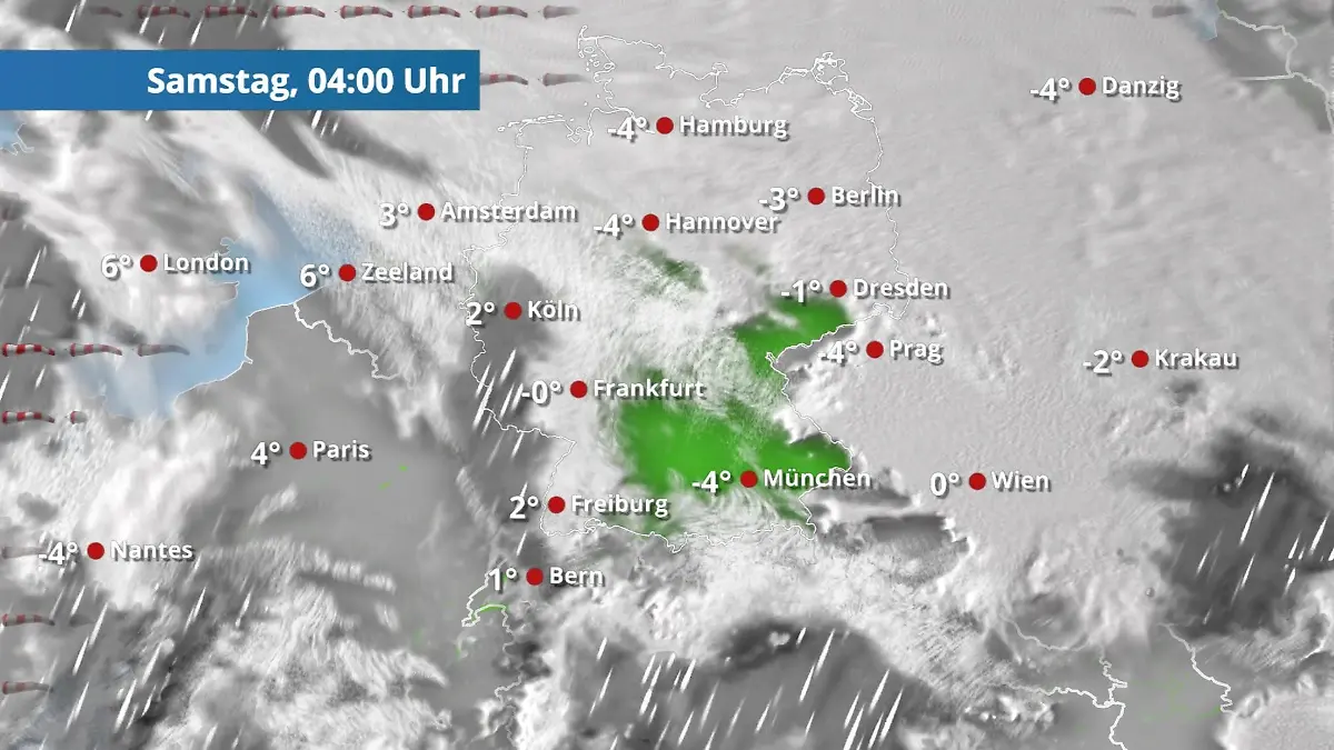 Prognose vom 23. Januar Der Regen- und Wolkenfilm für 48 Stunden