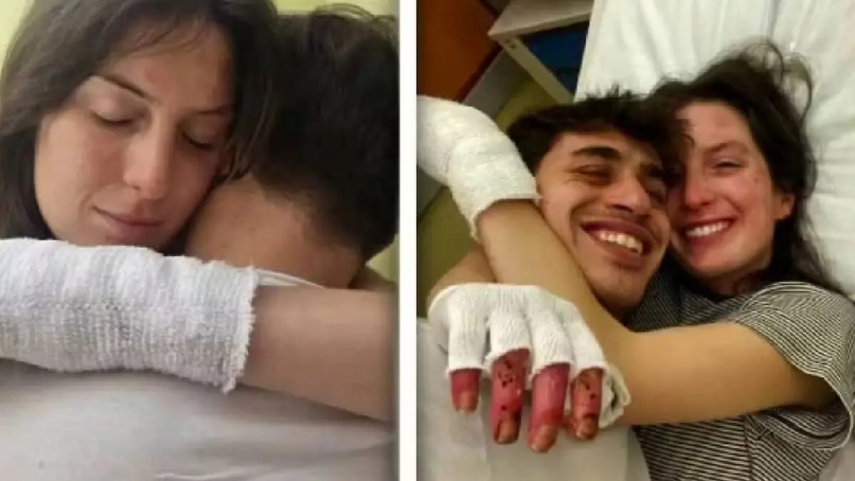 Crans-Montana-Überlebende Eleonora Palmieri mit ihrem Freund 