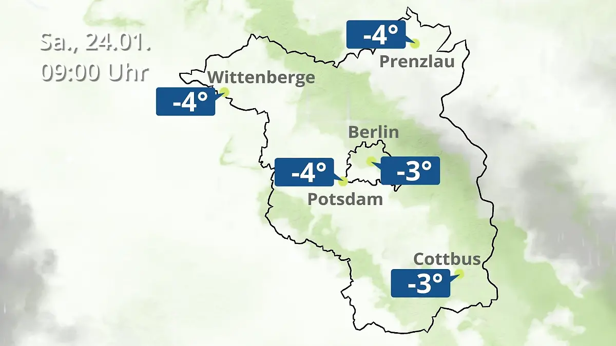 Berlin und Brandenburg: Wie wird das Wetter? Regen- und Wolkenfilm für Potsdam, Cottbus und Wittenberge
