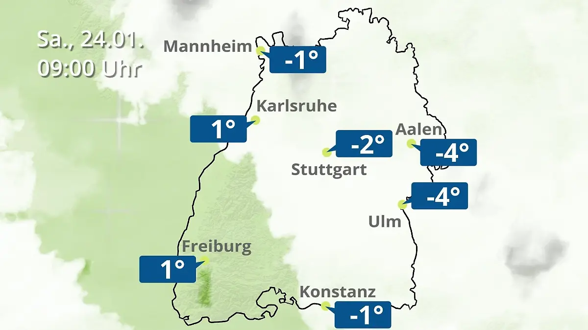 Baden-Württemberg: Wie wird das Wetter? Regen- und Wolkenfilm für Stuttgart, Mannheim und Karlsruhe