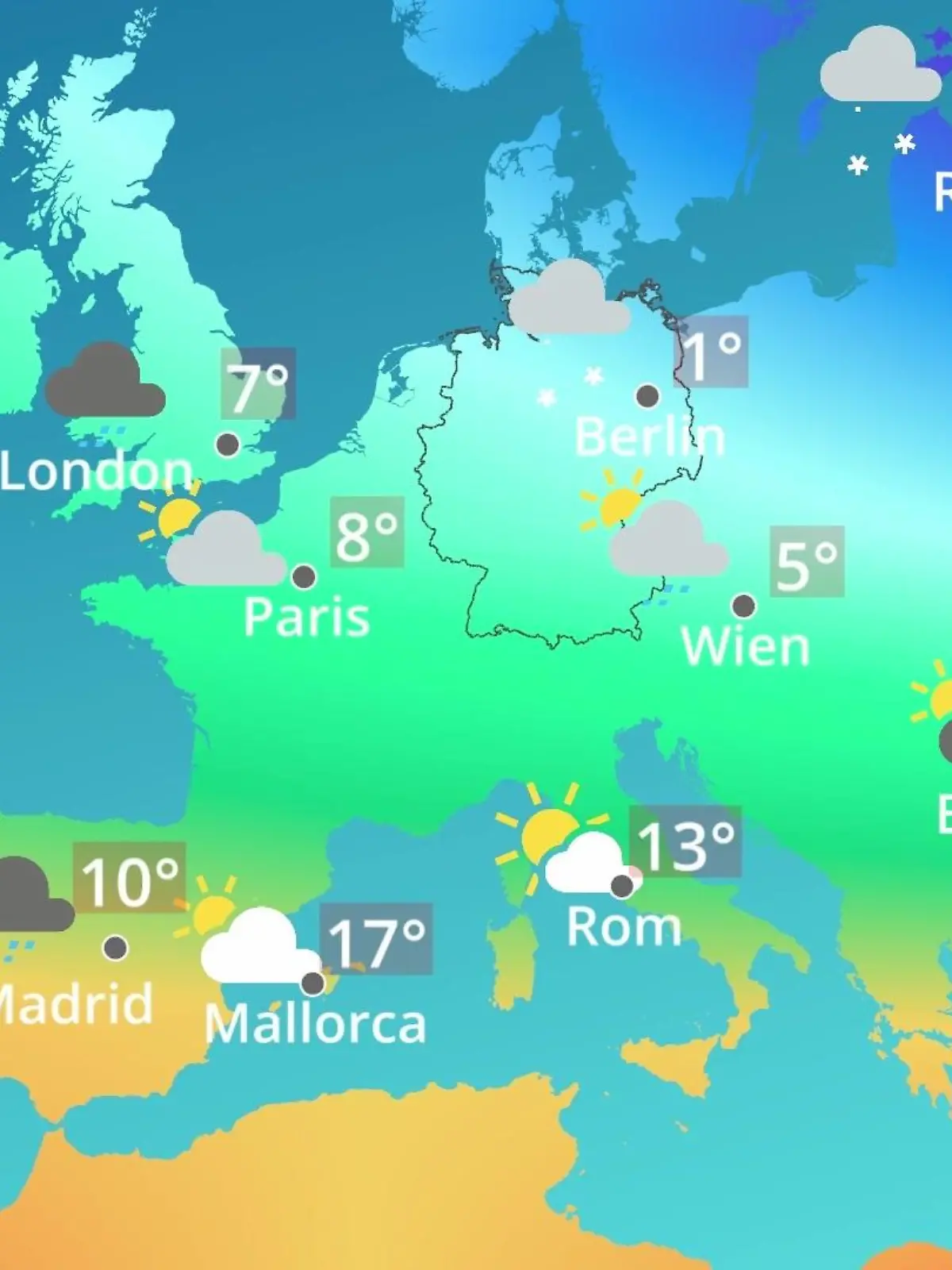 Bild zu: "Europa: Wie wird das Wetter?"