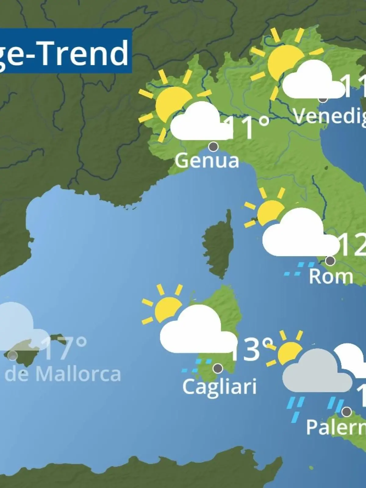 Bild zu: "Italien: Wie wird das Wetter?"