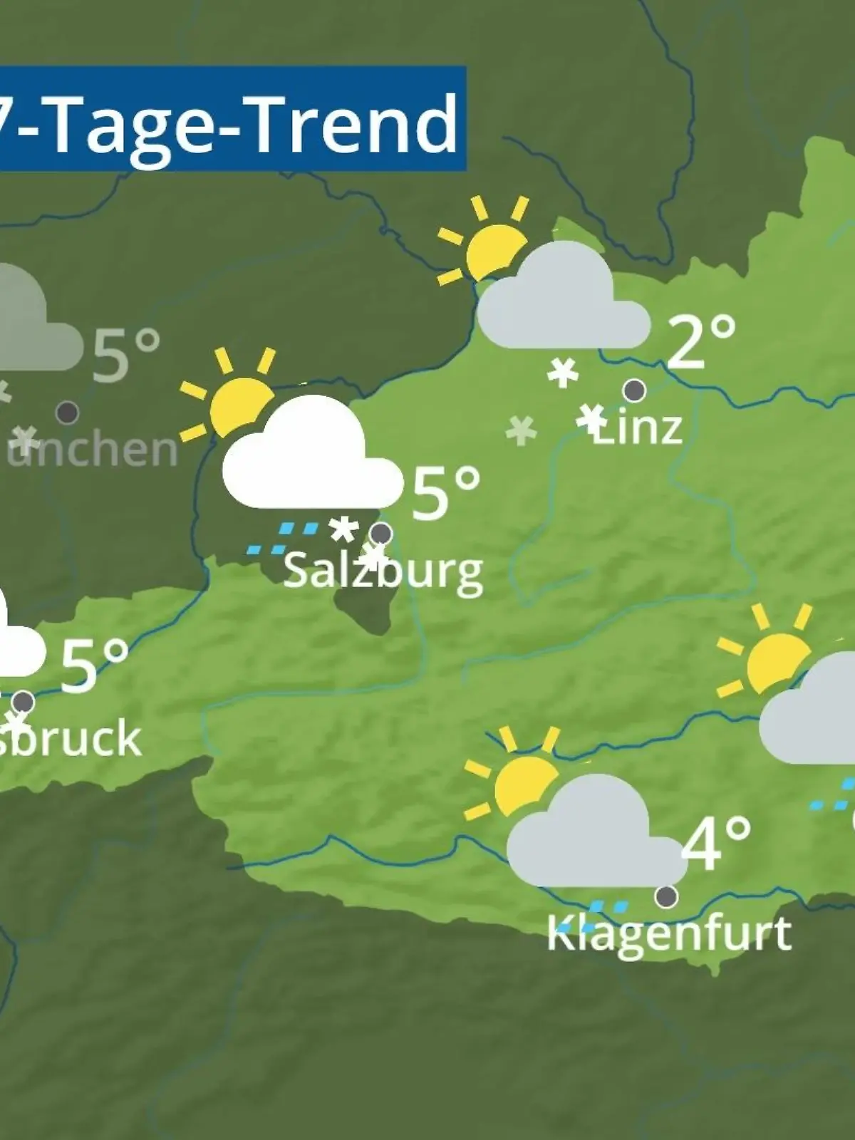 Bild zu: "Österreich: Wie wird das Wetter?"
