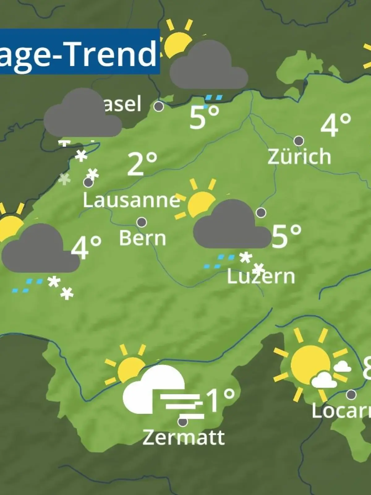 Bild zu: "Schweiz: Wie wird das Wetter?"