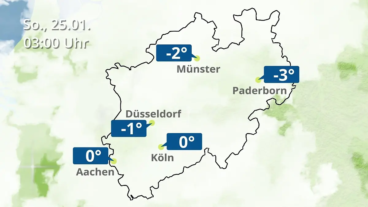 Nordrhein-Westfalen: Wie wird das Wetter? Regen- und Wolkenfilm für Köln, Düsseldorf und Münster