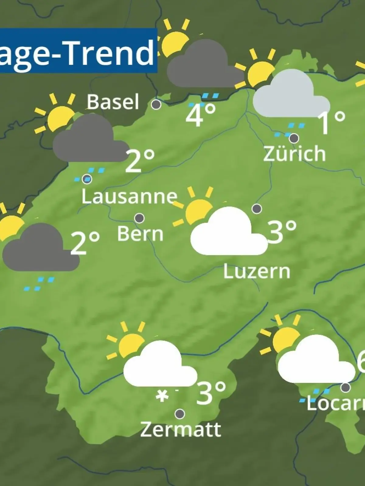Bild zu: "Schweiz: Wie wird das Wetter?"