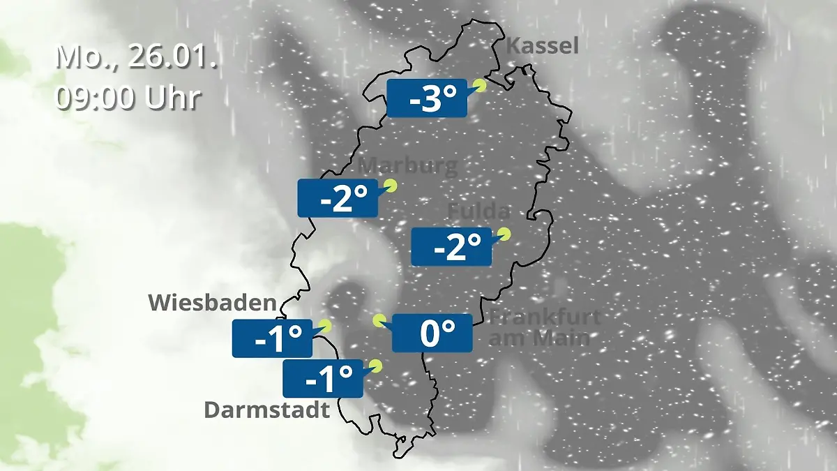 Hessen: Wie wird das Wetter? Regen- und Wolkenfilm für Frankfurt am Main und Wiesbaden