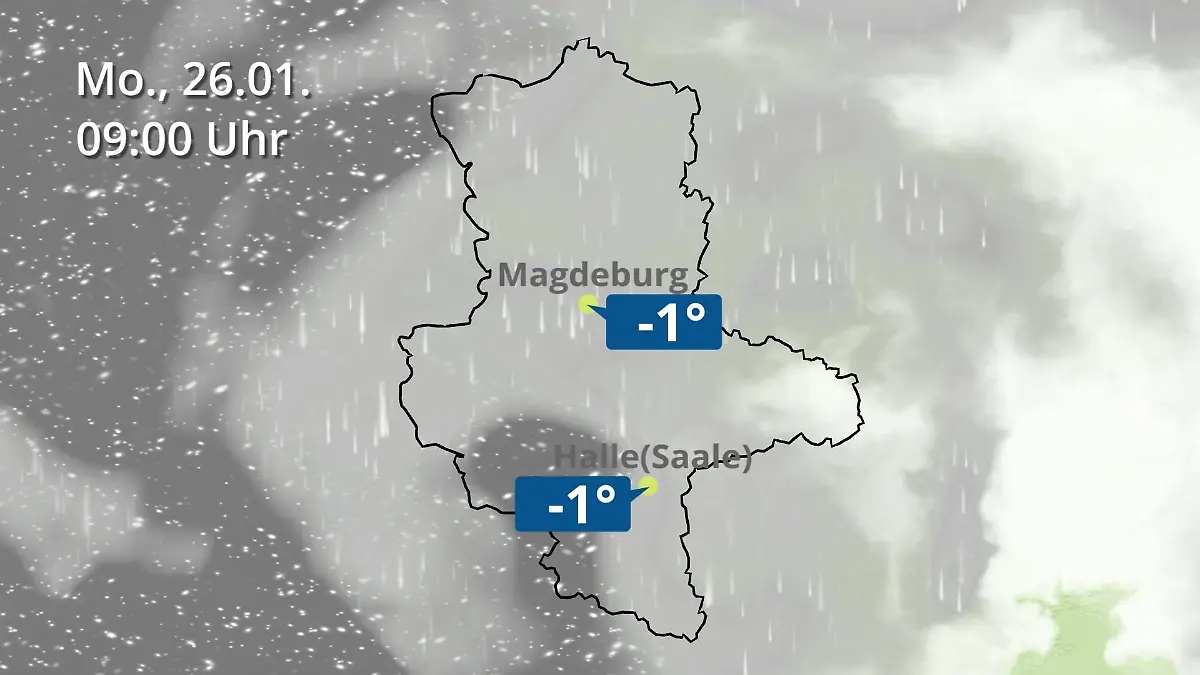 Sachsen-Anhalt: Wie wird das Wetter? Regen und Wolkenfilm für Halle und Magdeburg