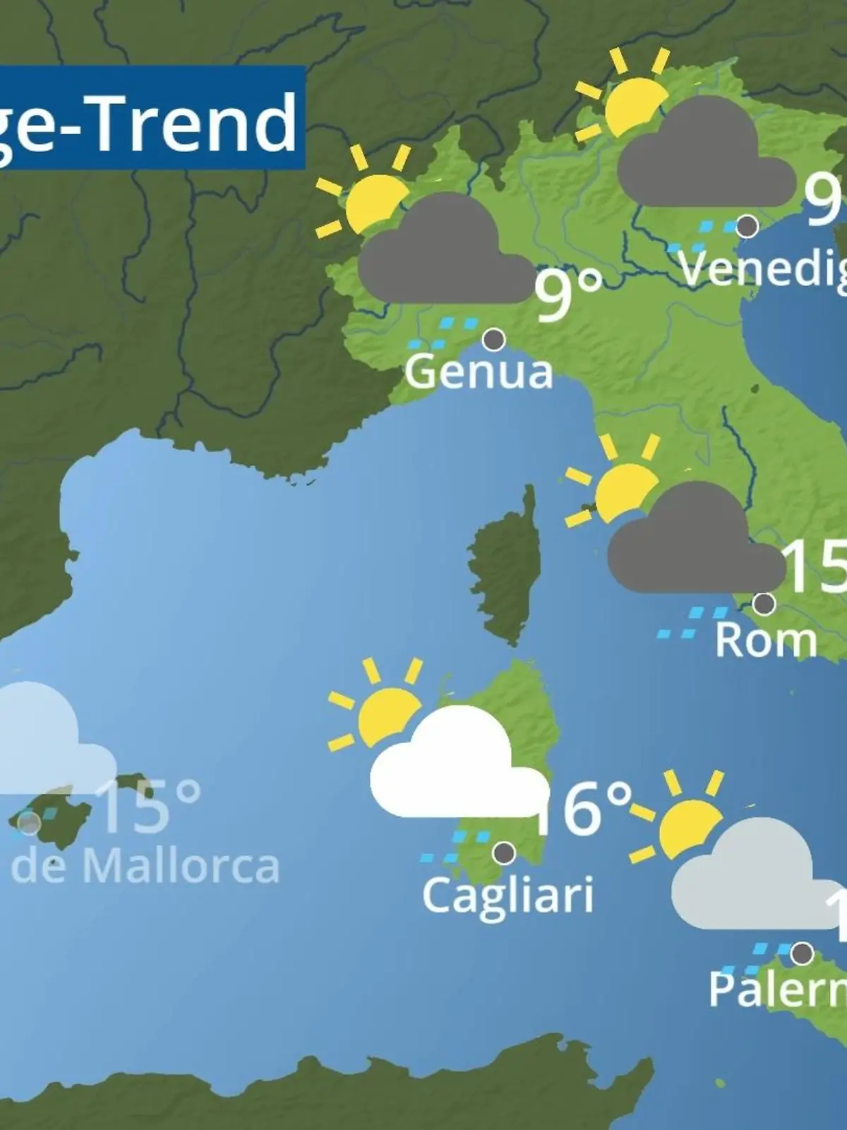 Bild zu: "Italien: Wie wird das Wetter?"