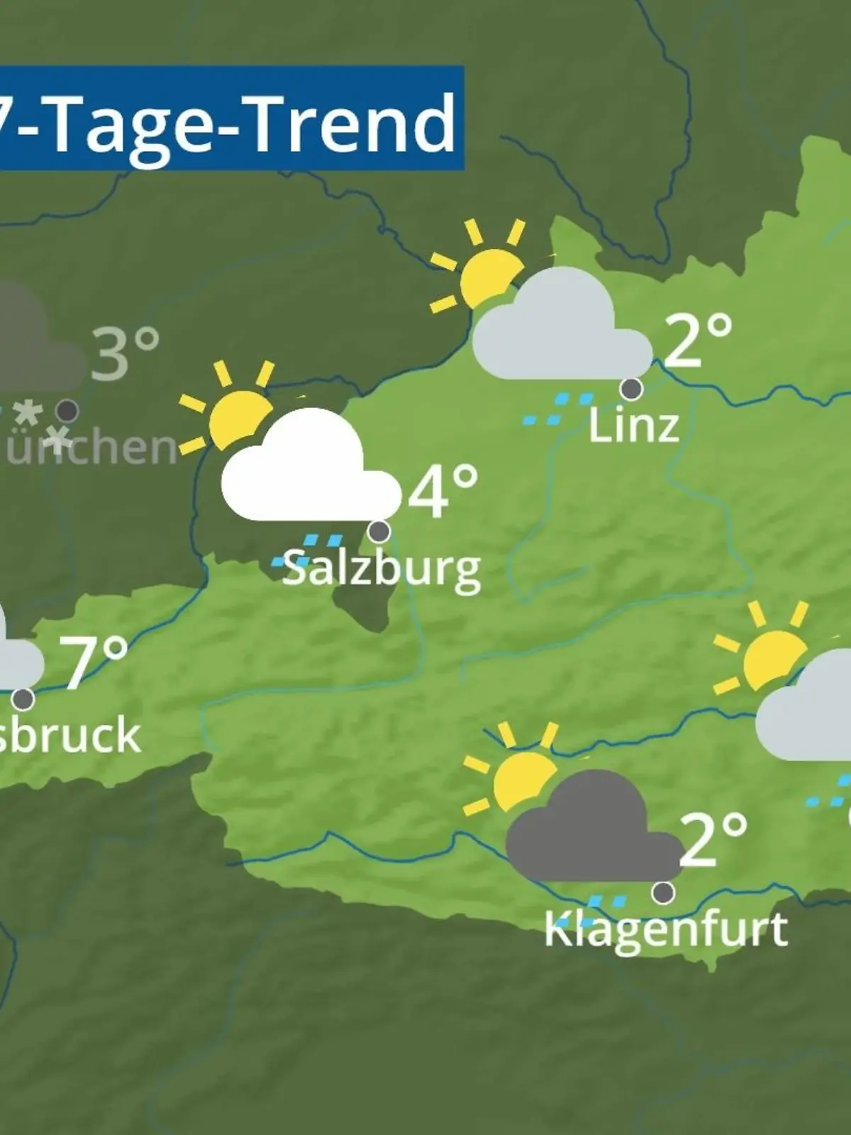 Bild zu: "Österreich: Wie wird das Wetter?"