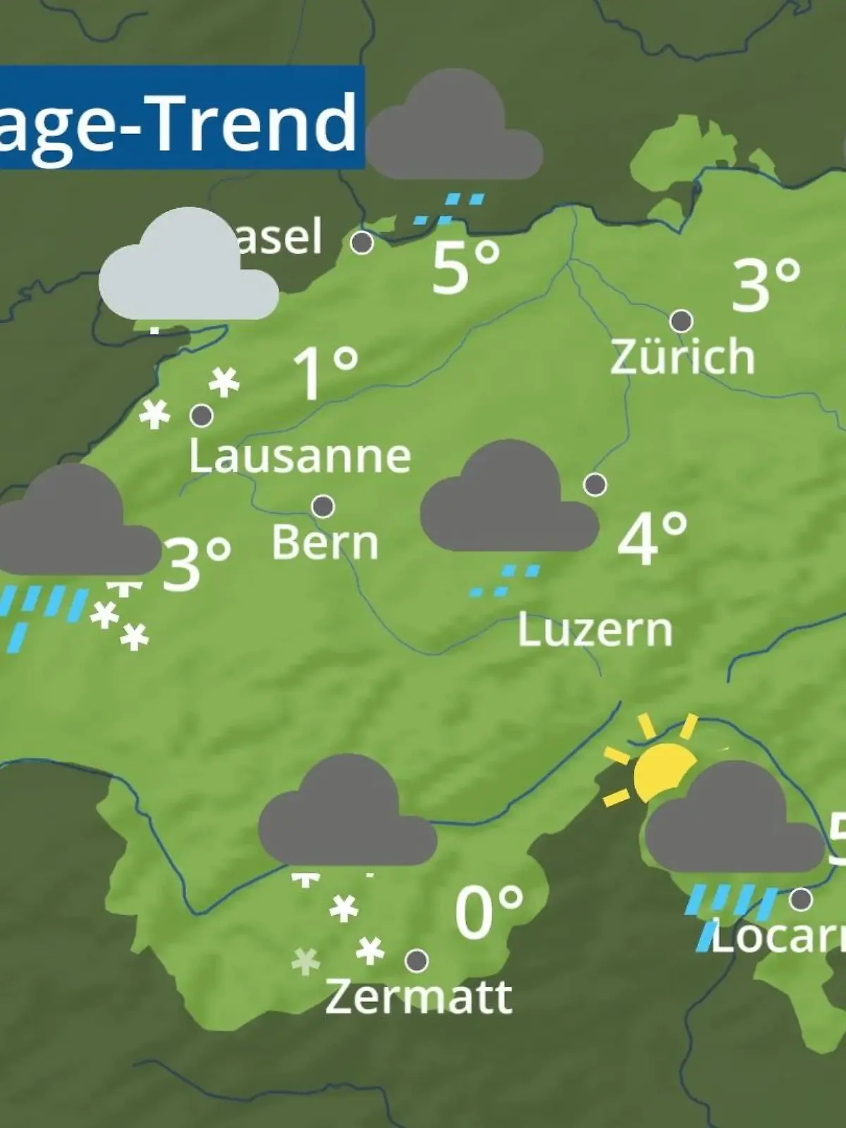 Bild zu: "Schweiz: Wie wird das Wetter?"