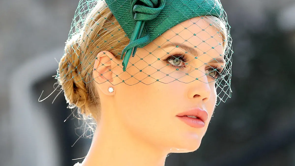 19.05.2018, Großbritannien, Windsor: Lady Kitty Spencer kommt zur St.-Georgs-Kapelle. Prinz Harry of Wales heiratet Meghan Markle. Foto: Gareth Fuller/PA Wire/dpa +++ dpa-Bildfunk +++