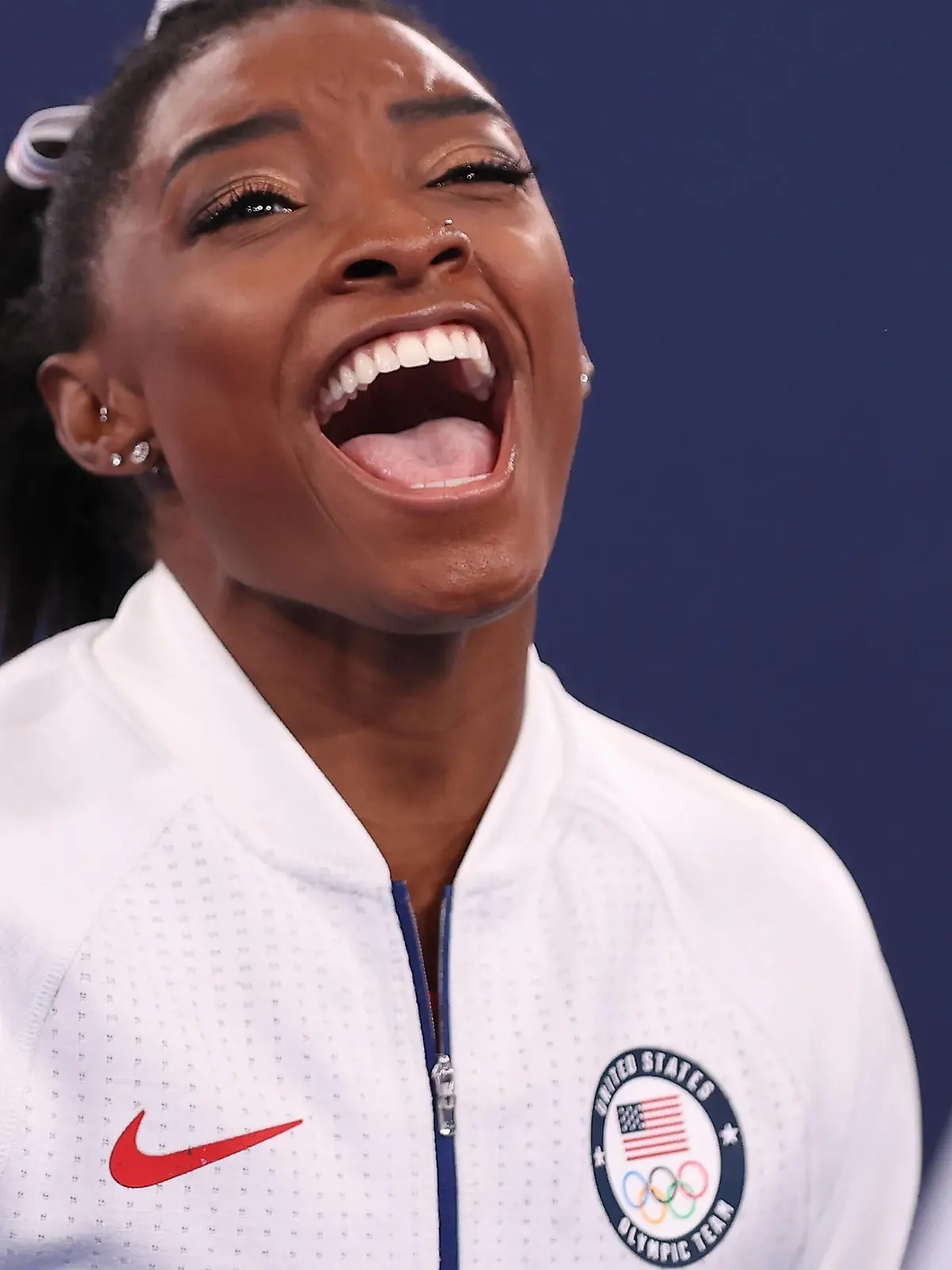  210727 -- TOKYO, July 27, 2021 -- Simone Biles of the United States is seen during the artistic gymnastics women s team final at the Tokyo 2020 Olympic Games, Olympische Spiele, Olympia, OS in Tokyo, Japan, July 27, 2021.  TOKYO2020XHTP-JAPAN-TOKYO-OLY-ARTISTIC GYMNASTICS-WOMEN S TEAM-FINAL CaoxCan PUBLICATIONxNOTxINxCHN