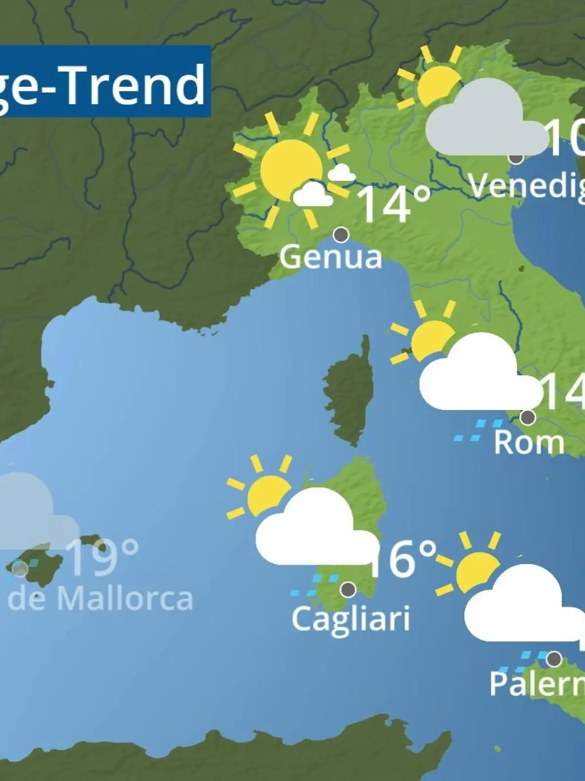 Bild zu: "Italien: Wie wird das Wetter?"