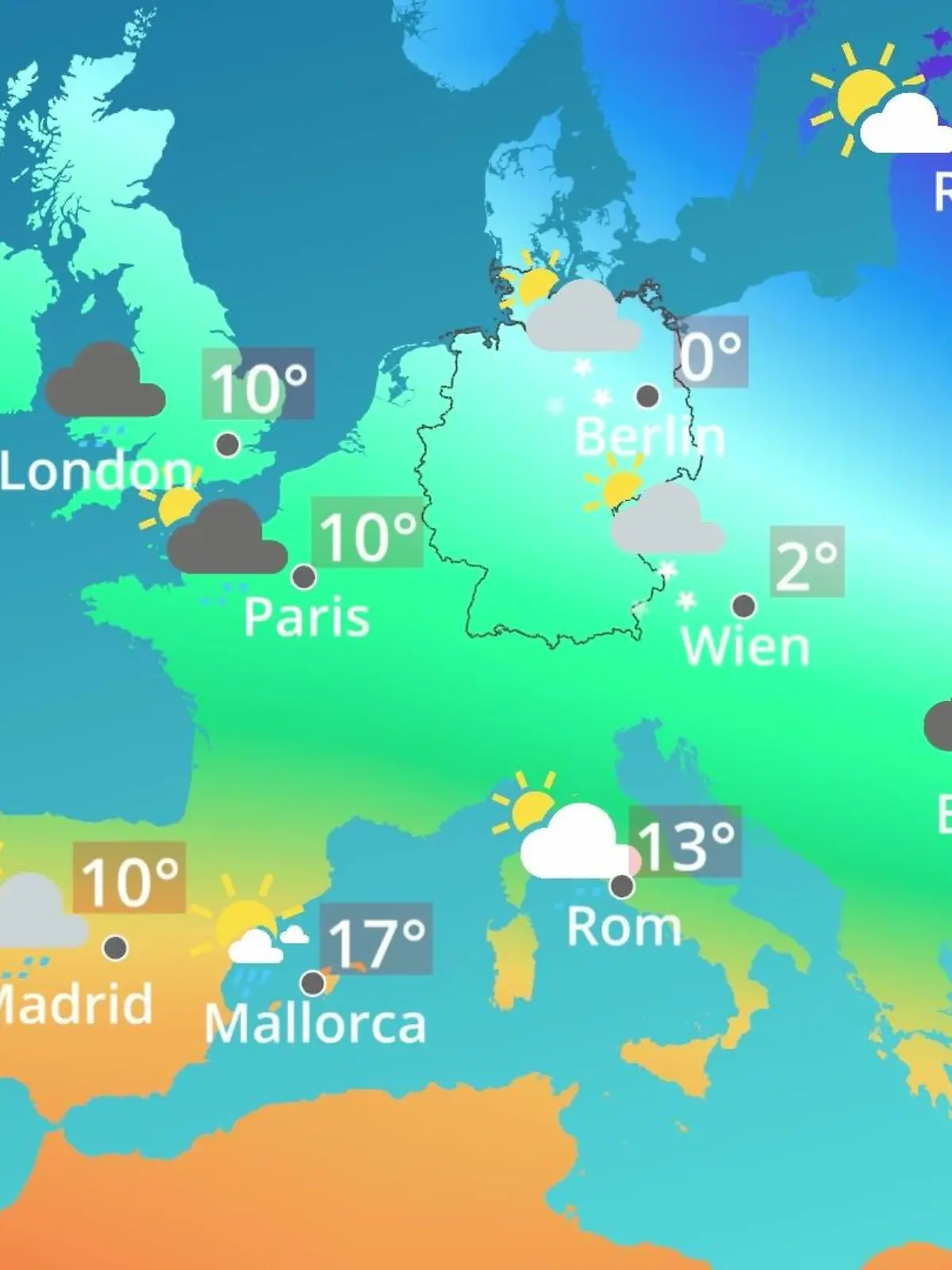 Bild zu: "Europa: Wie wird das Wetter?"