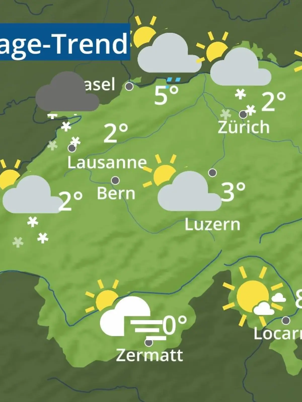Bild zu: "Schweiz: Wie wird das Wetter?"