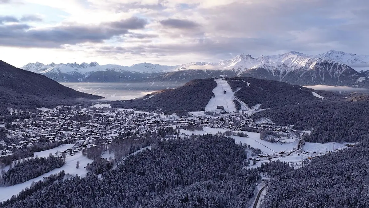 Perfekte Bedingungen für Langläufer Wintermorgen in Seefeld