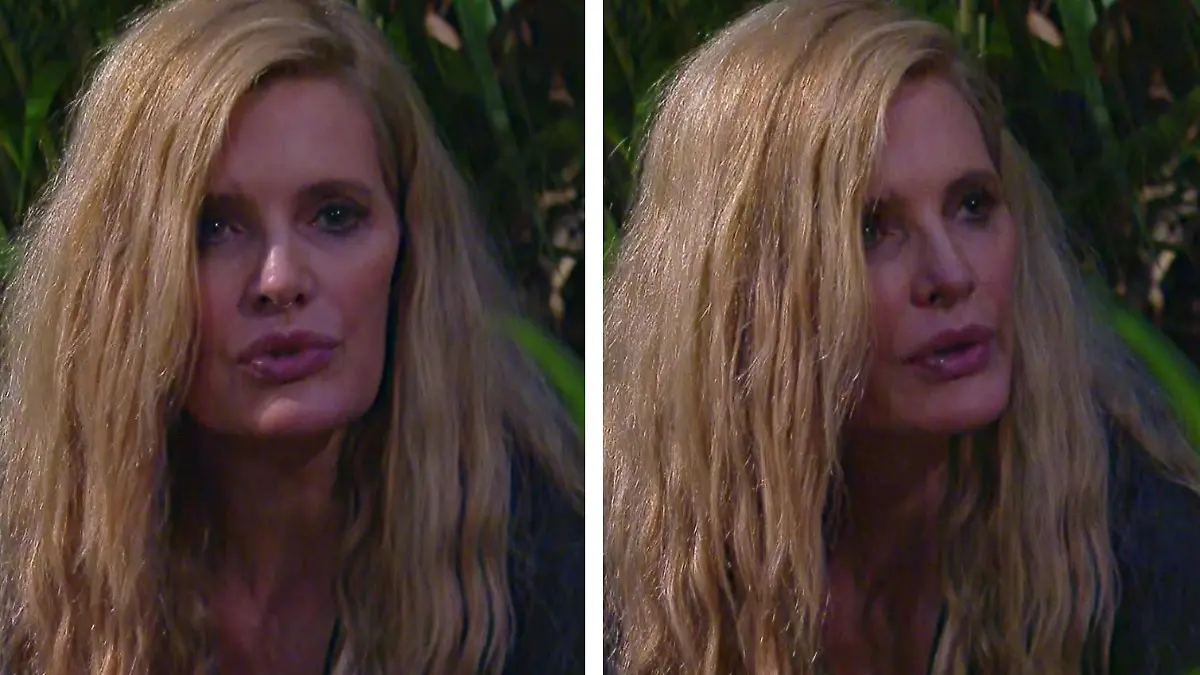 Mirja hat einen blauen Fleck auf der Lippe