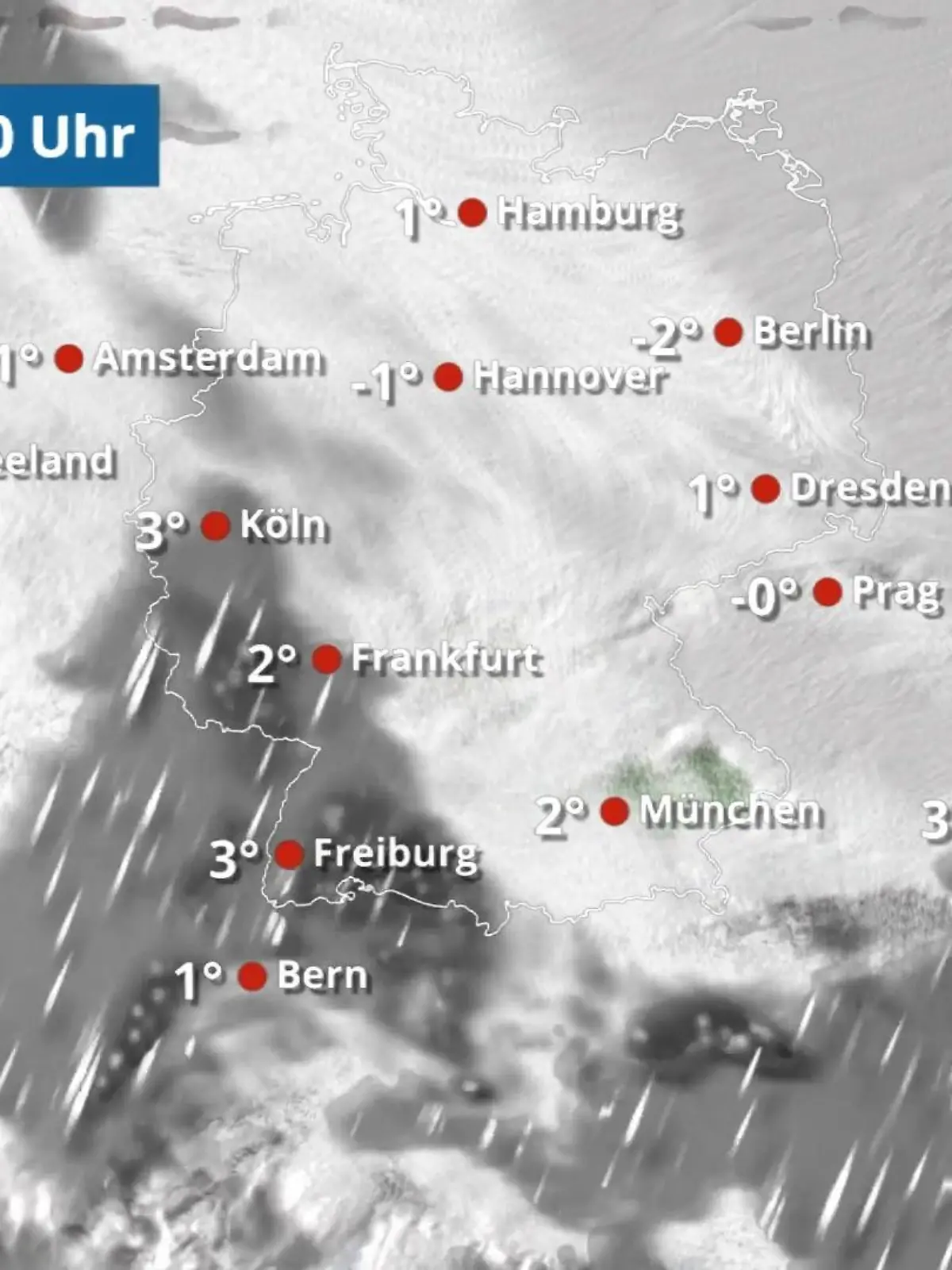 Bild zu: "Schnee und gefrierender Regen - hier kann es glatt sein"