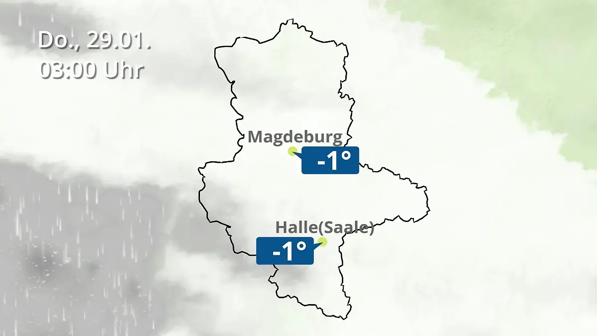 Sachsen-Anhalt: Wie wird das Wetter? Regen und Wolkenfilm für Halle und Magdeburg