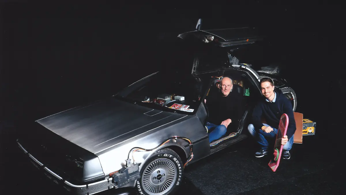 Christoph Hoffmann mit „Doc Brown”-Schauspieler Christopher Lloyd