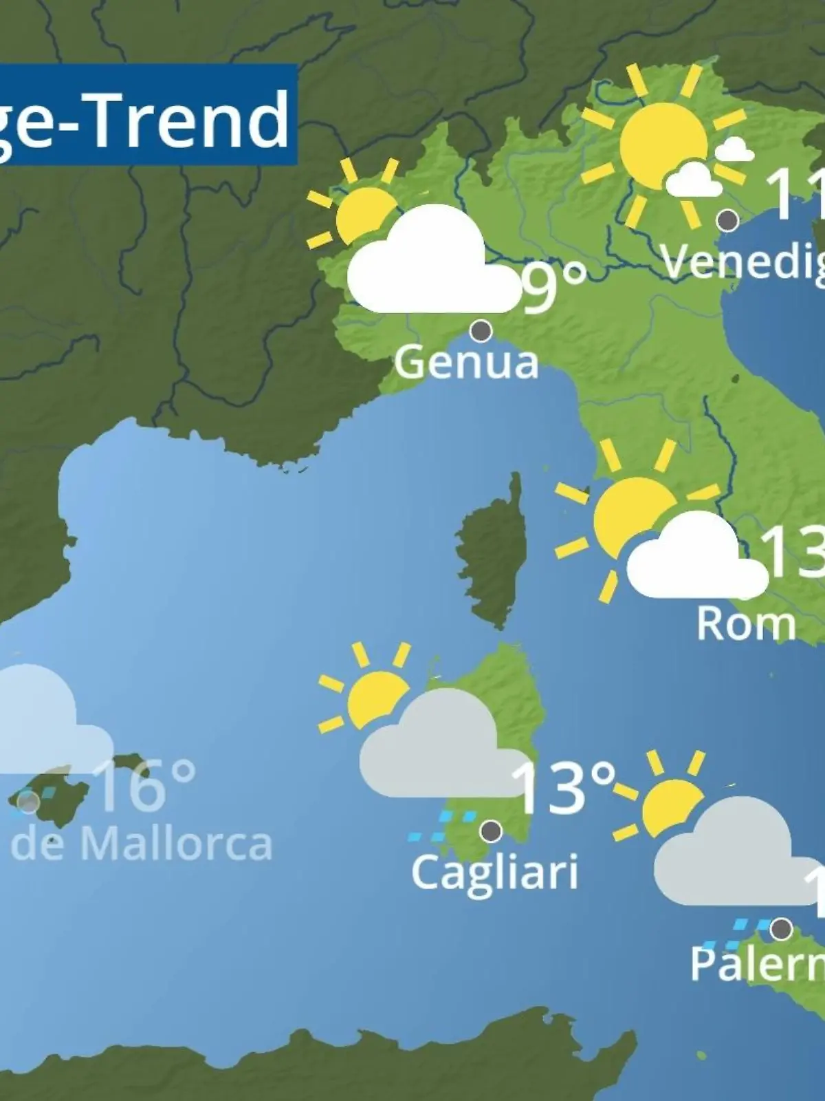 Bild zu: "Italien: Wie wird das Wetter?"