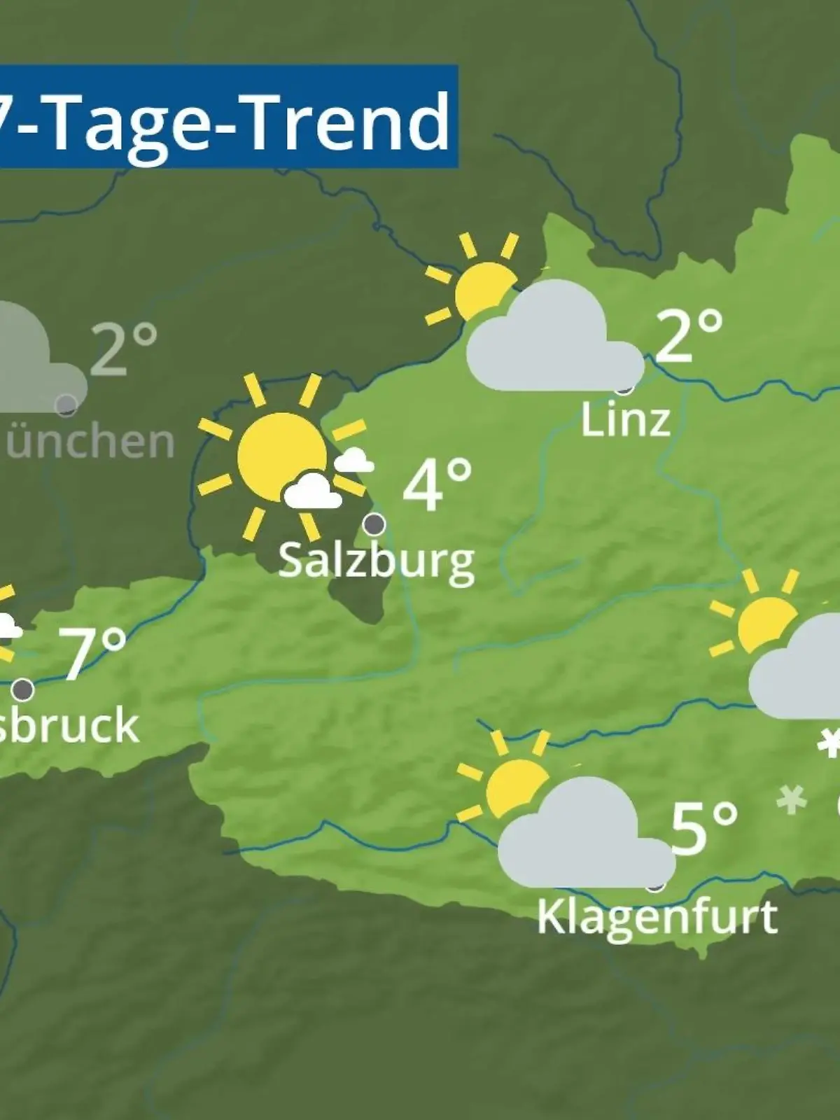 Bild zu: "Österreich: Wie wird das Wetter?"