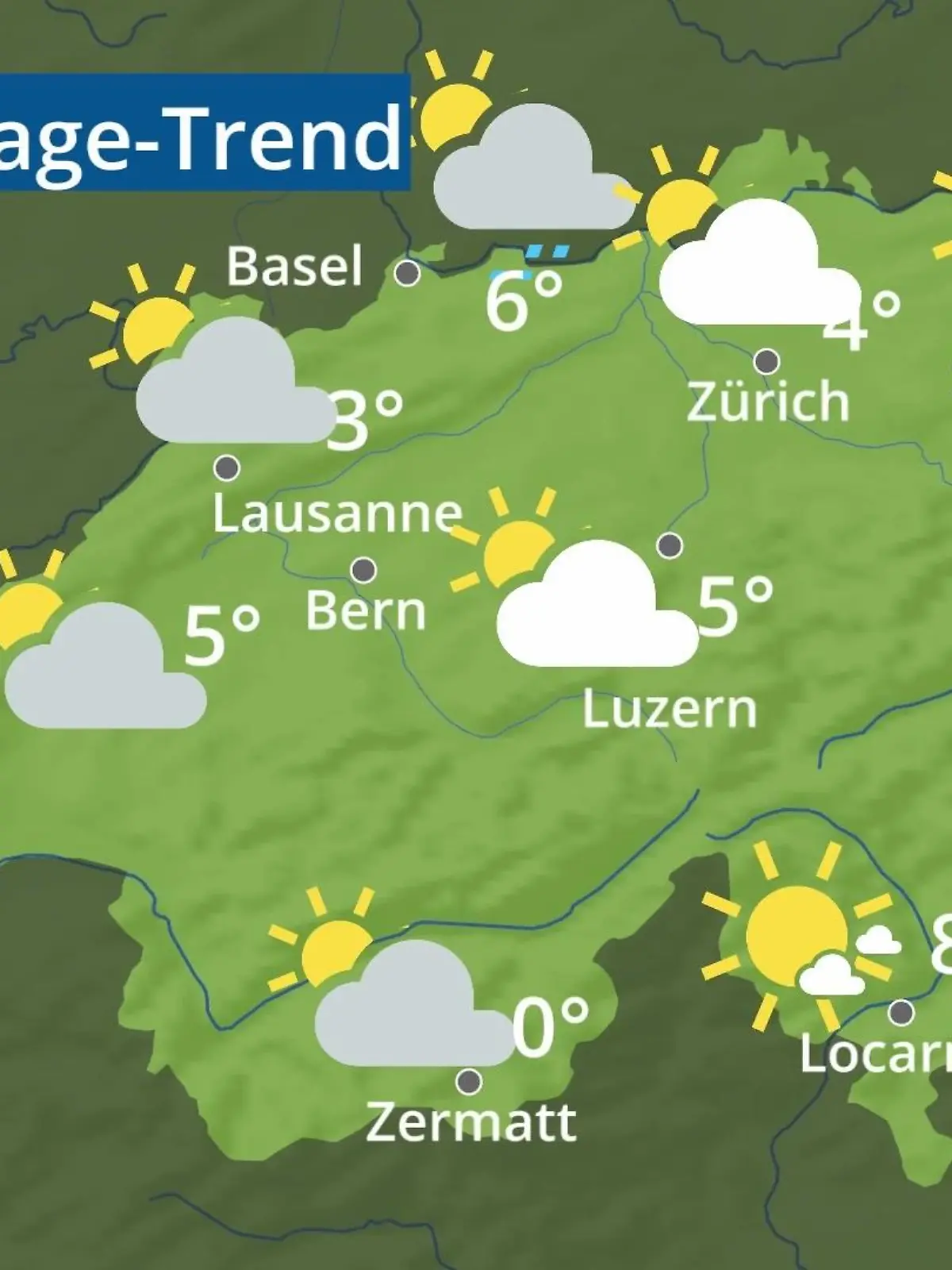 Bild zu: "Schweiz: Wie wird das Wetter?"