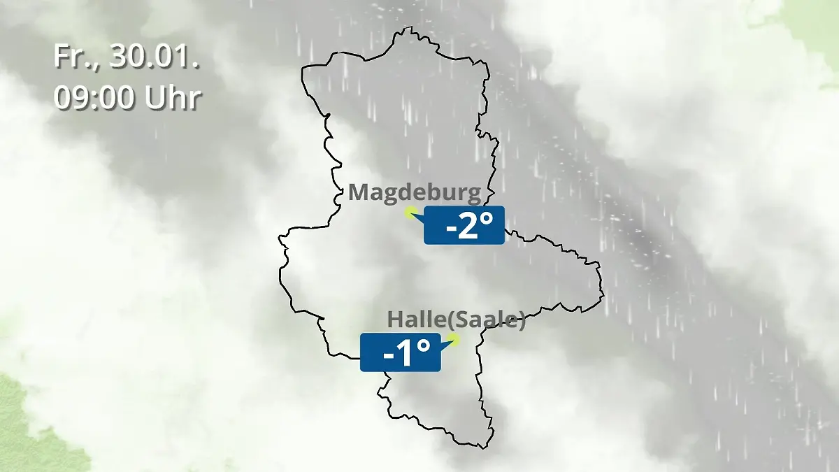 Sachsen-Anhalt: Wie wird das Wetter? Regen und Wolkenfilm für Halle und Magdeburg